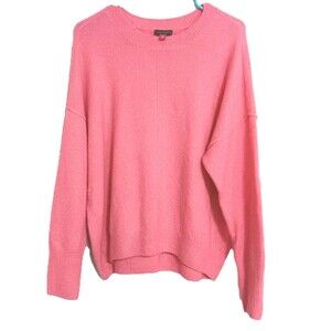 Vince Camuto Women’s Pink Sweater Sz M Drop Shoulder Sleeves Acrylic Blend